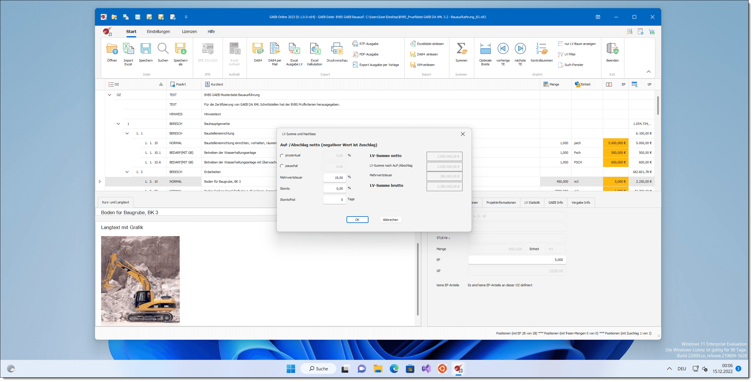 GAEB-Online 2023 mit dem neuen Windows 11
